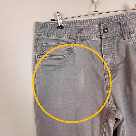 Prana Bridger Jean Gray Men Size 32/30 Stretch Cotton Pants Preowned Slim Fit - Picture 7 of 12